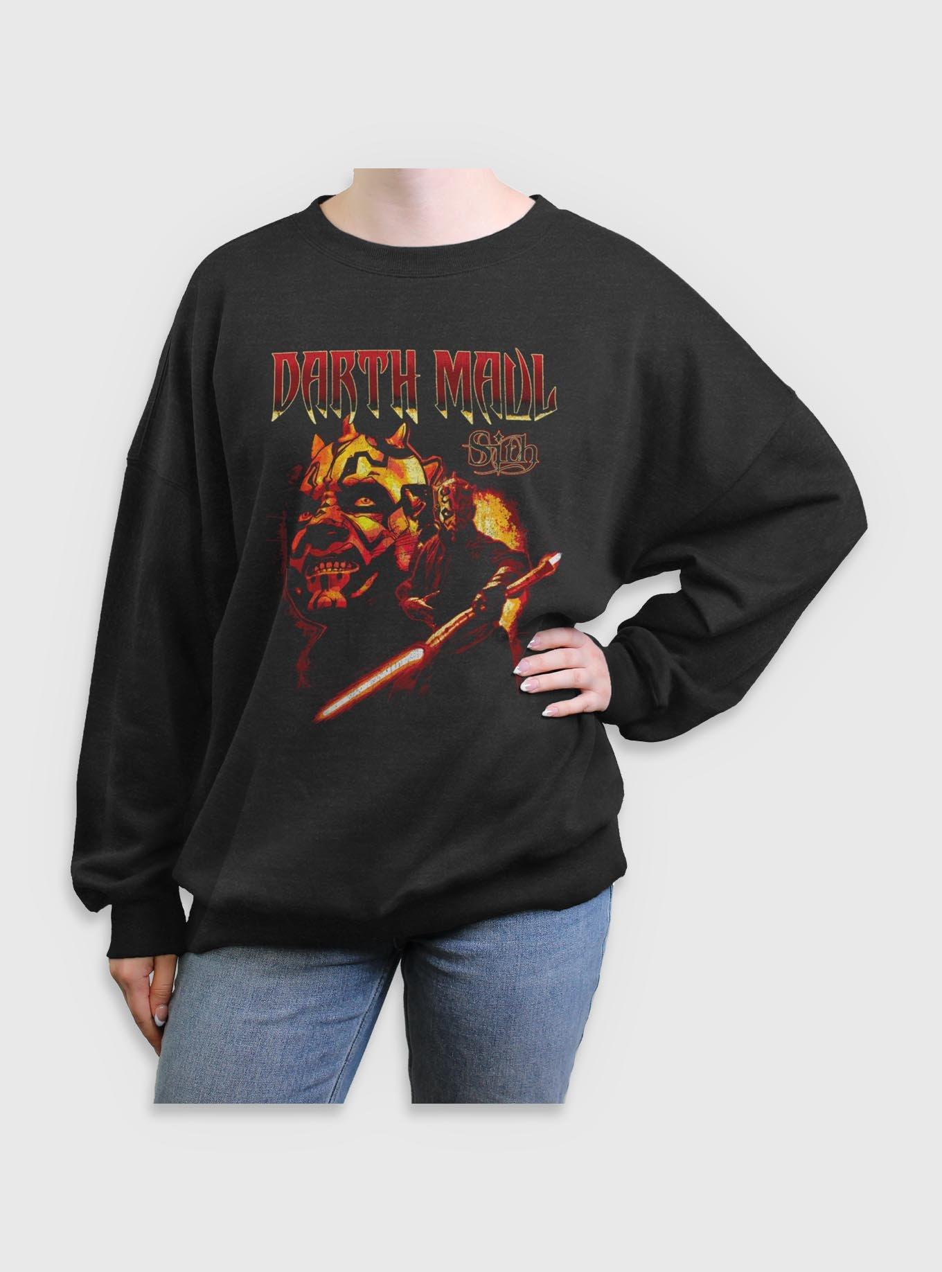 Star Wars Metal Darth Maul Womens Oversized Sweatshirt, , hi-res