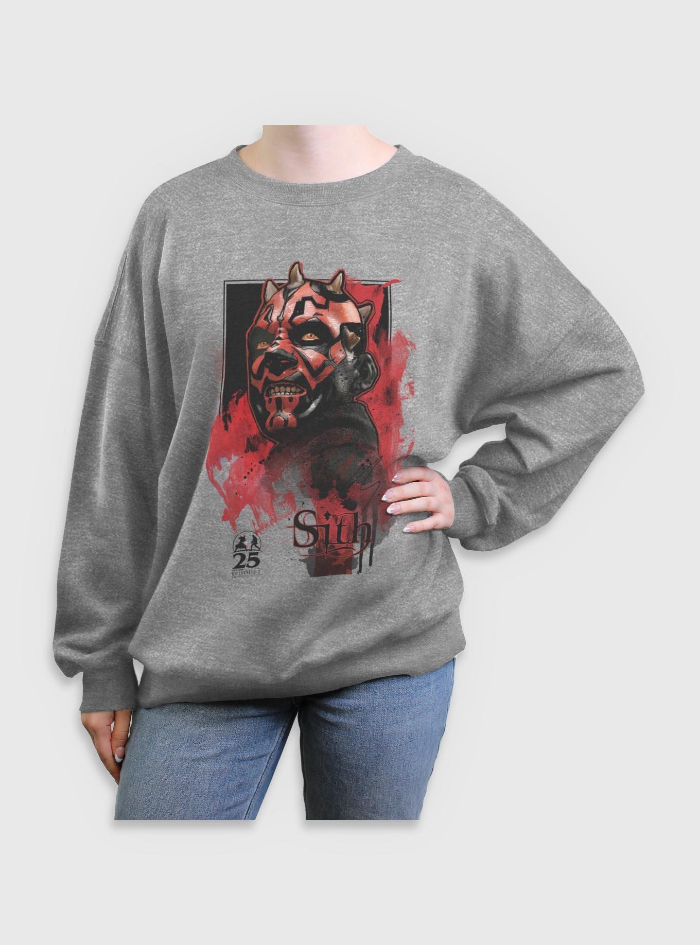 Star Wars Sith Maul Womens Oversized Sweatshirt, , hi-res
