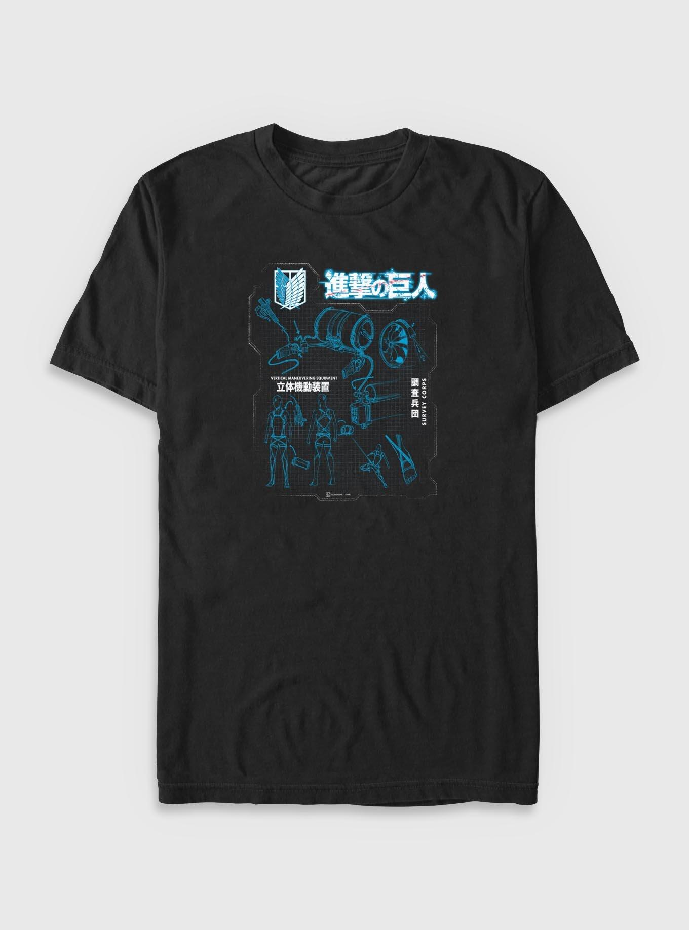 Attack on Titan Backpack Blueprint Big & Tall T-Shirt, , hi-res