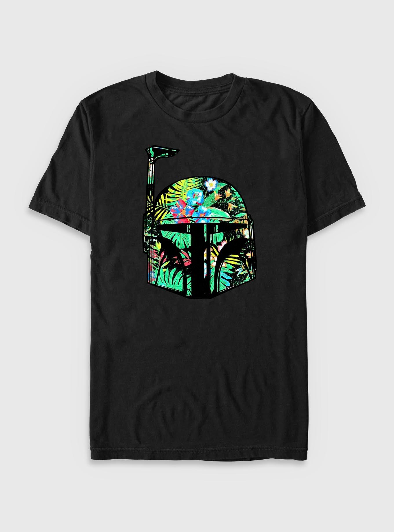 Star Wars Hawaiian Print Boba Fett Helmet Big & Tall T-Shirt, , hi-res