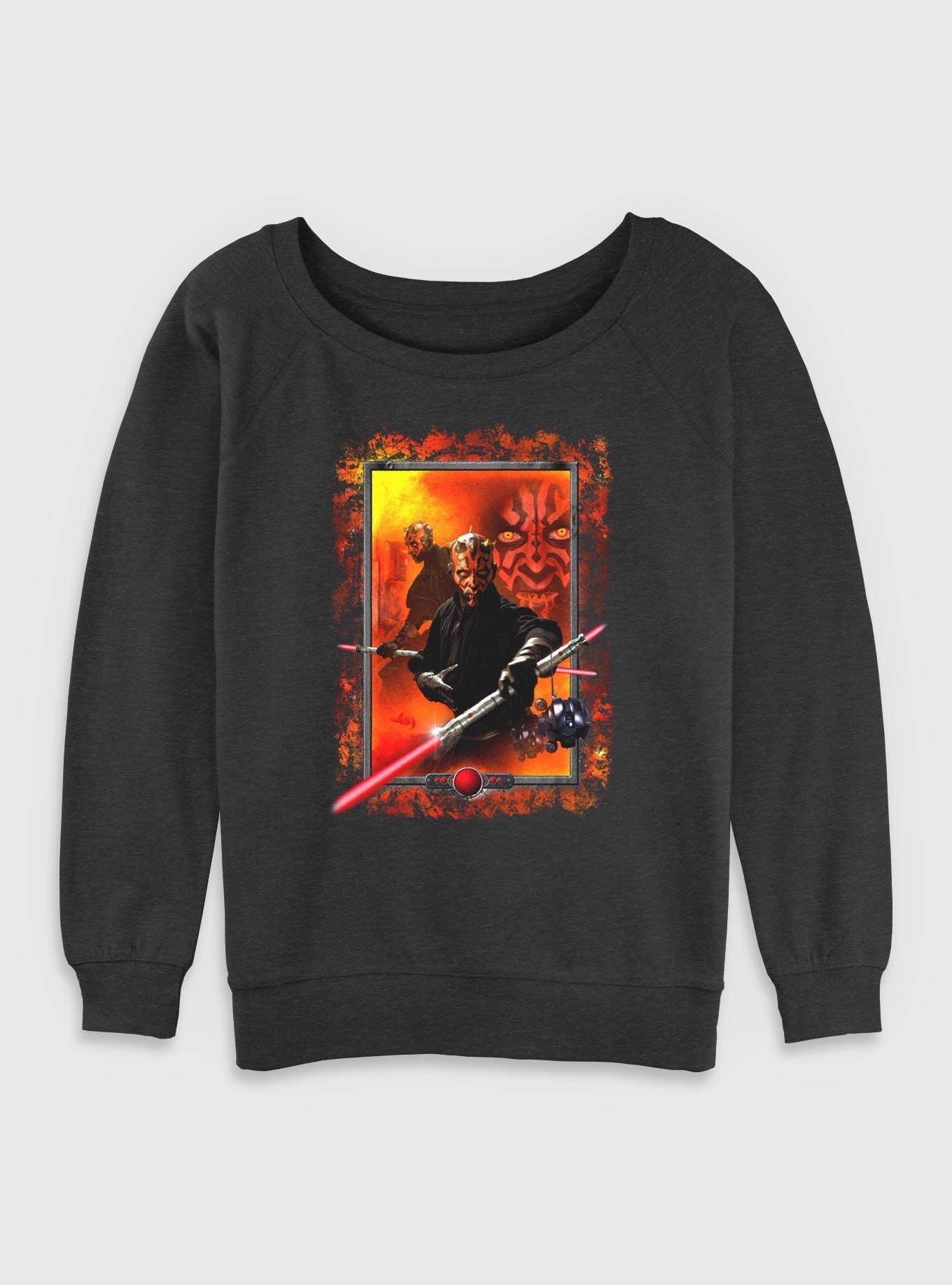 Star Wars Maul Frame Womens Womens Slouchy Sweatshirt, , hi-res