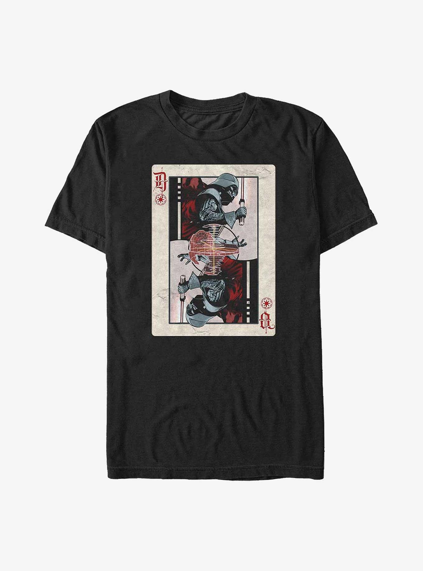 Star Wars Death Star Vader Card Big & Tall T-Shirt, BLACK, hi-res