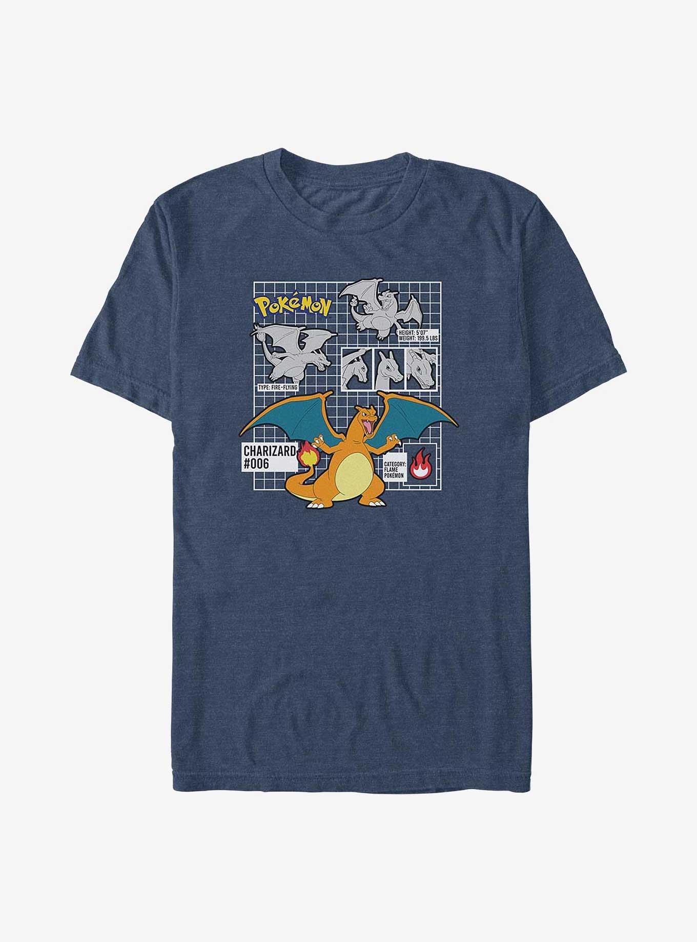 Pokemon Charizard Highlight Big & Tall T-Shirt, NAVY HTR, hi-res