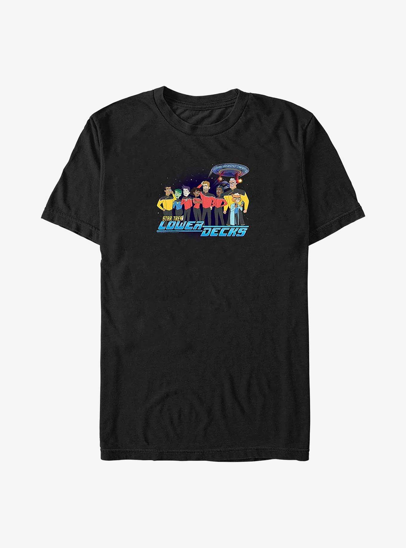 Star Trek Lower Decks Group Shot Big & Tall T-Shirt, BLACK, hi-res
