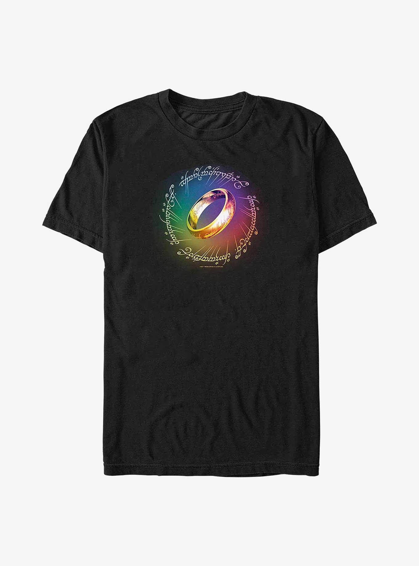 The Lord of the Rings Rainbow Ring Big & Tall T-Shirt, BLACK, hi-res