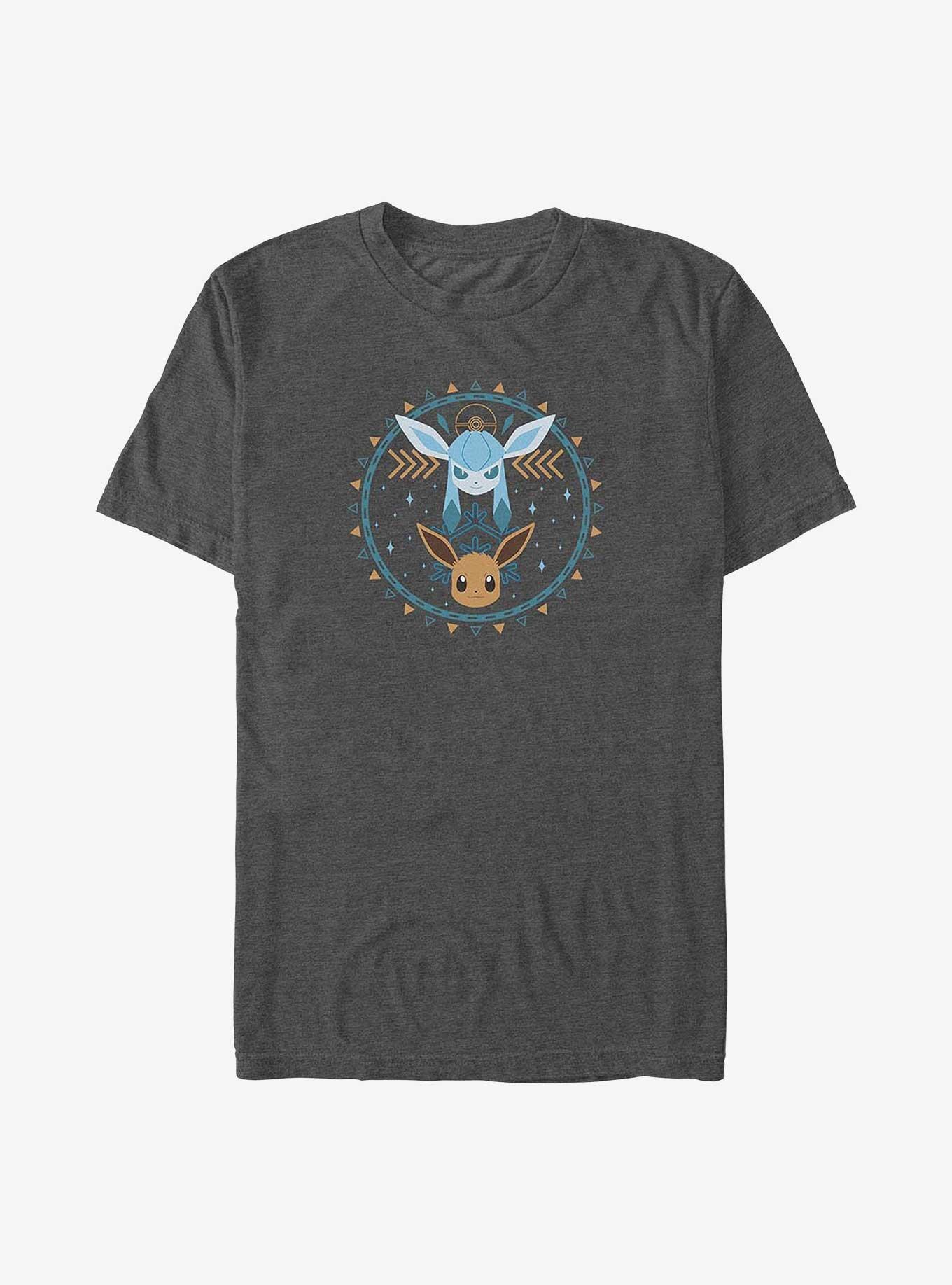Pokemon Eevee Glaceon Circle Big & Tall T-Shirt
