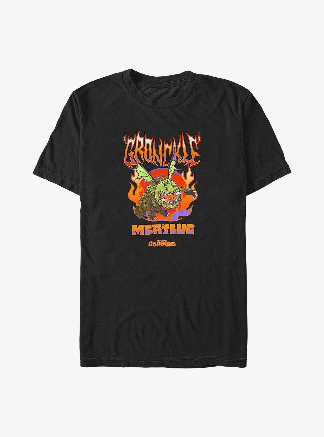 How To Train Your Dragon Meatlug Big & Tall T-Shirt, BLACK, hi-res