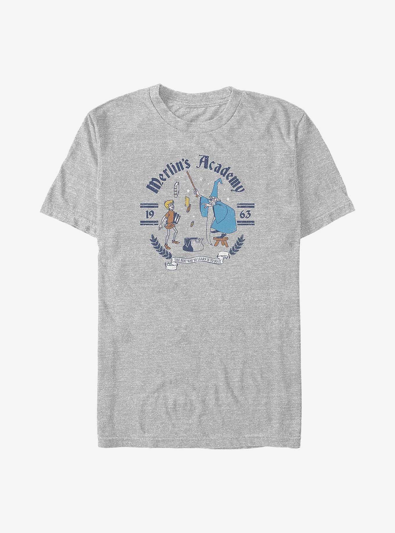 Disney The Sword in the Stone Merlins Academy Big & Tall T-Shirt, ATH HTR, hi-res