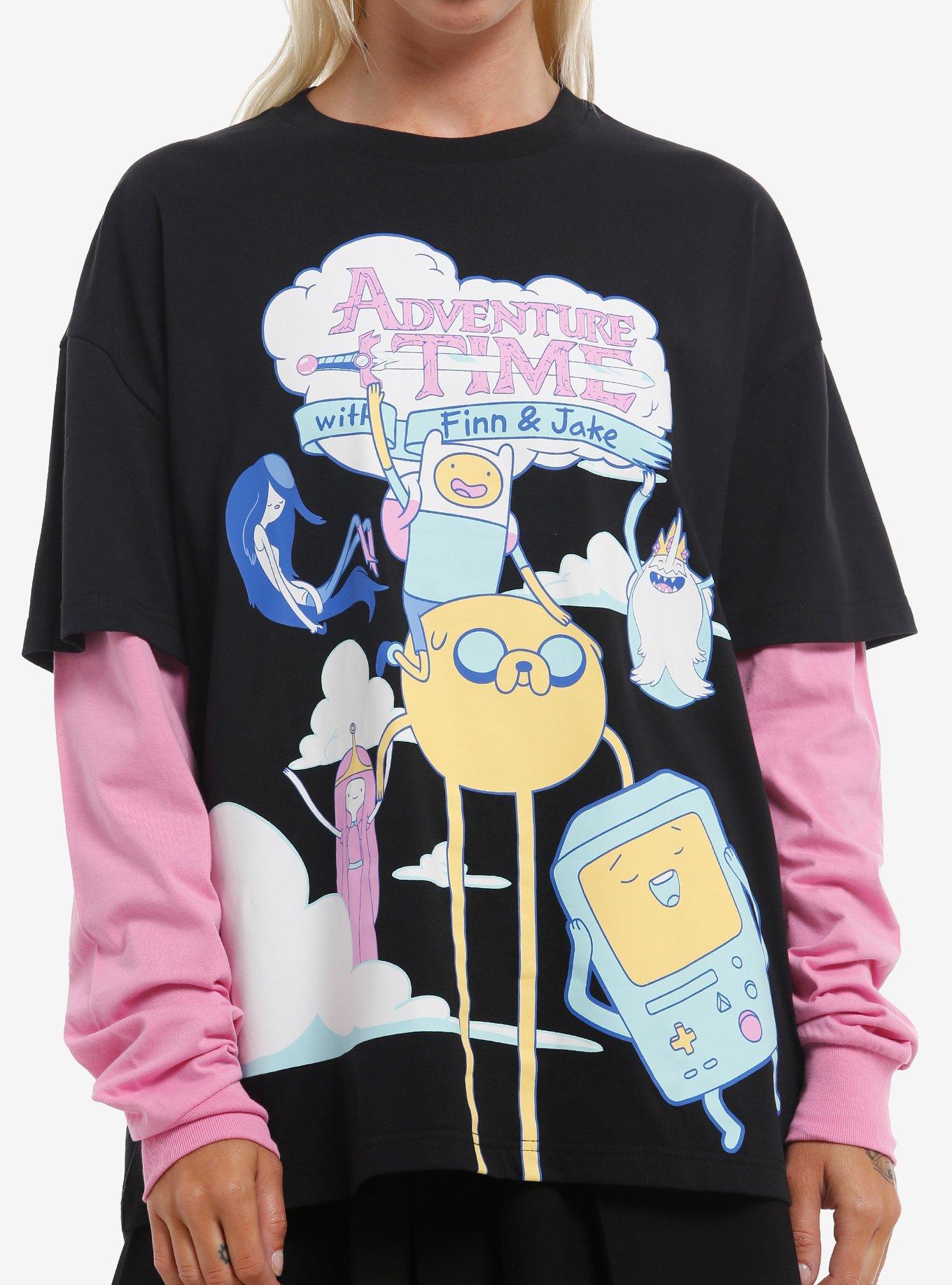 Adventure Time Pink Twofer Long-Sleeve T-Shirt, , hi-res