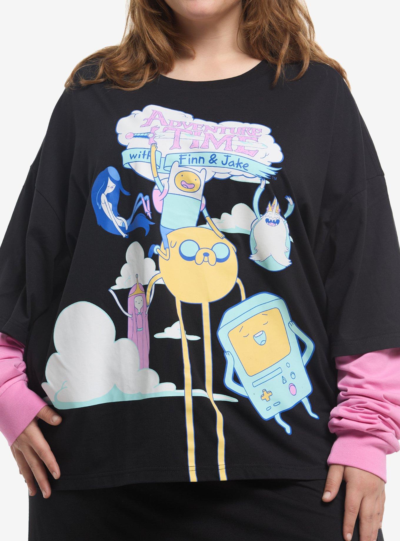 Adventure Time Characters Girls Twofer Long-Sleeve T-Shirt Plus Size, , hi-res