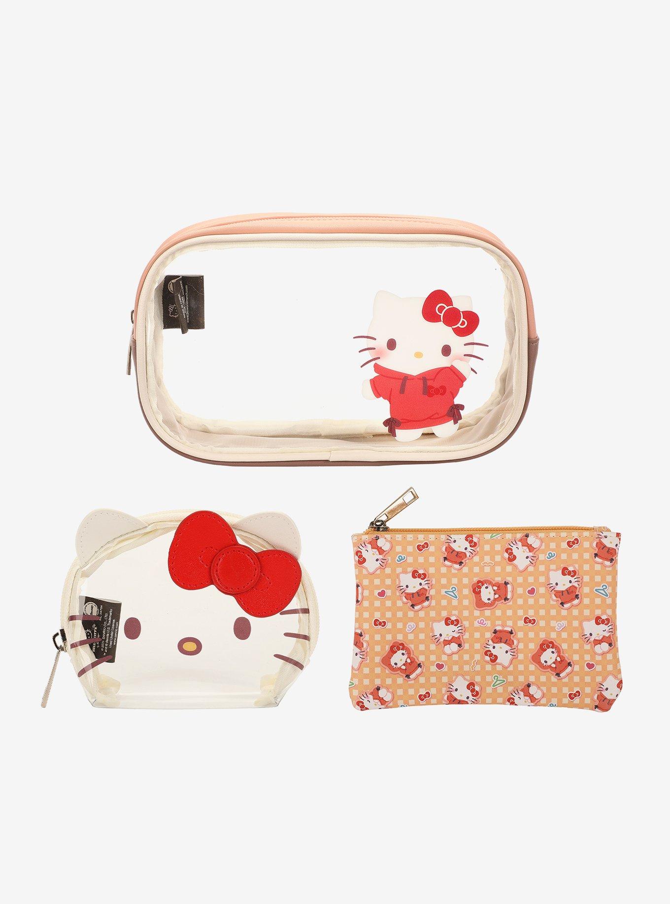 Hello Kitty Face Makeup Bag Set