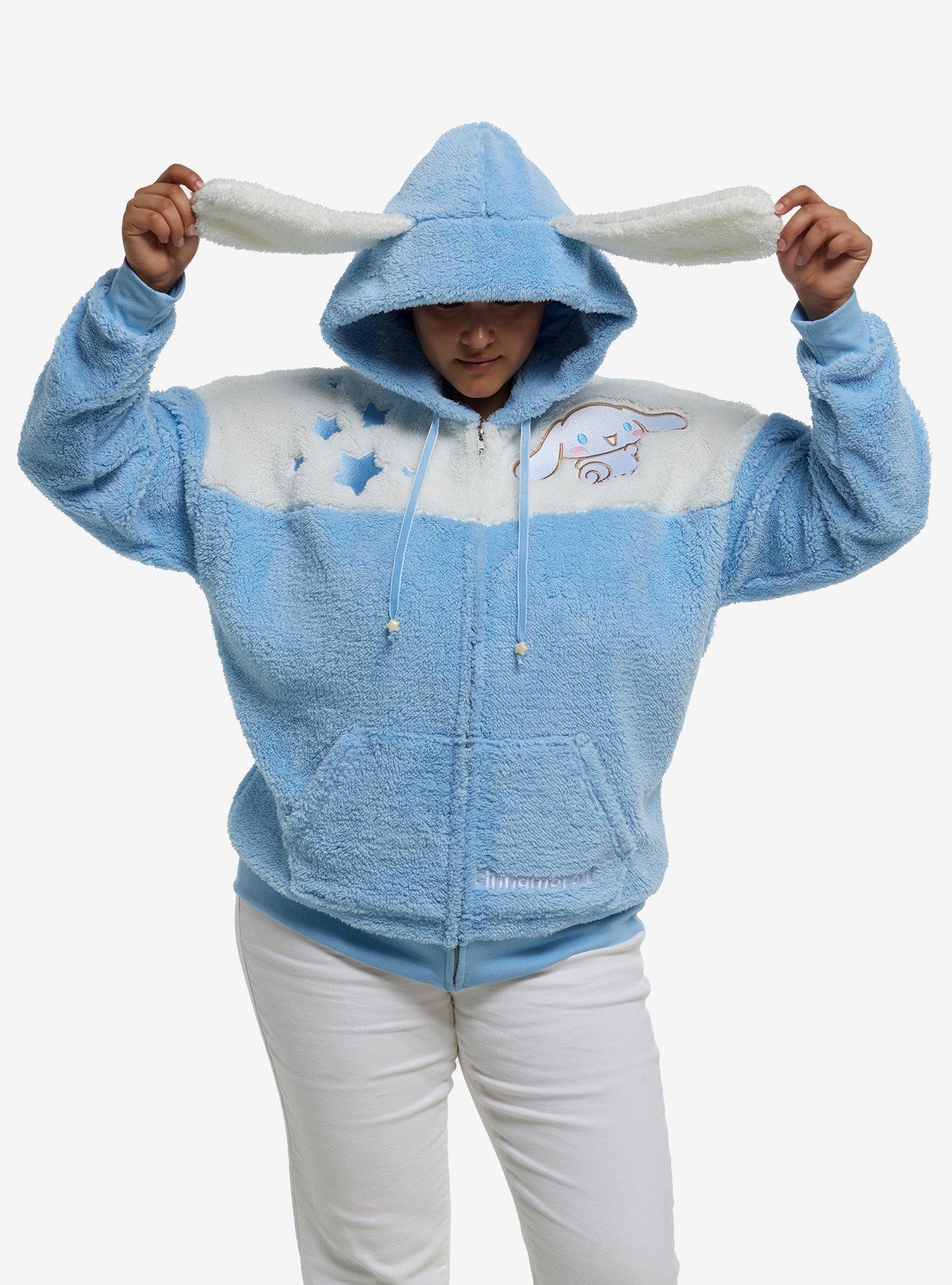 Cinnamoroll Plush Ears Sherpa Girls Hoodie Plus Size, , hi-res
