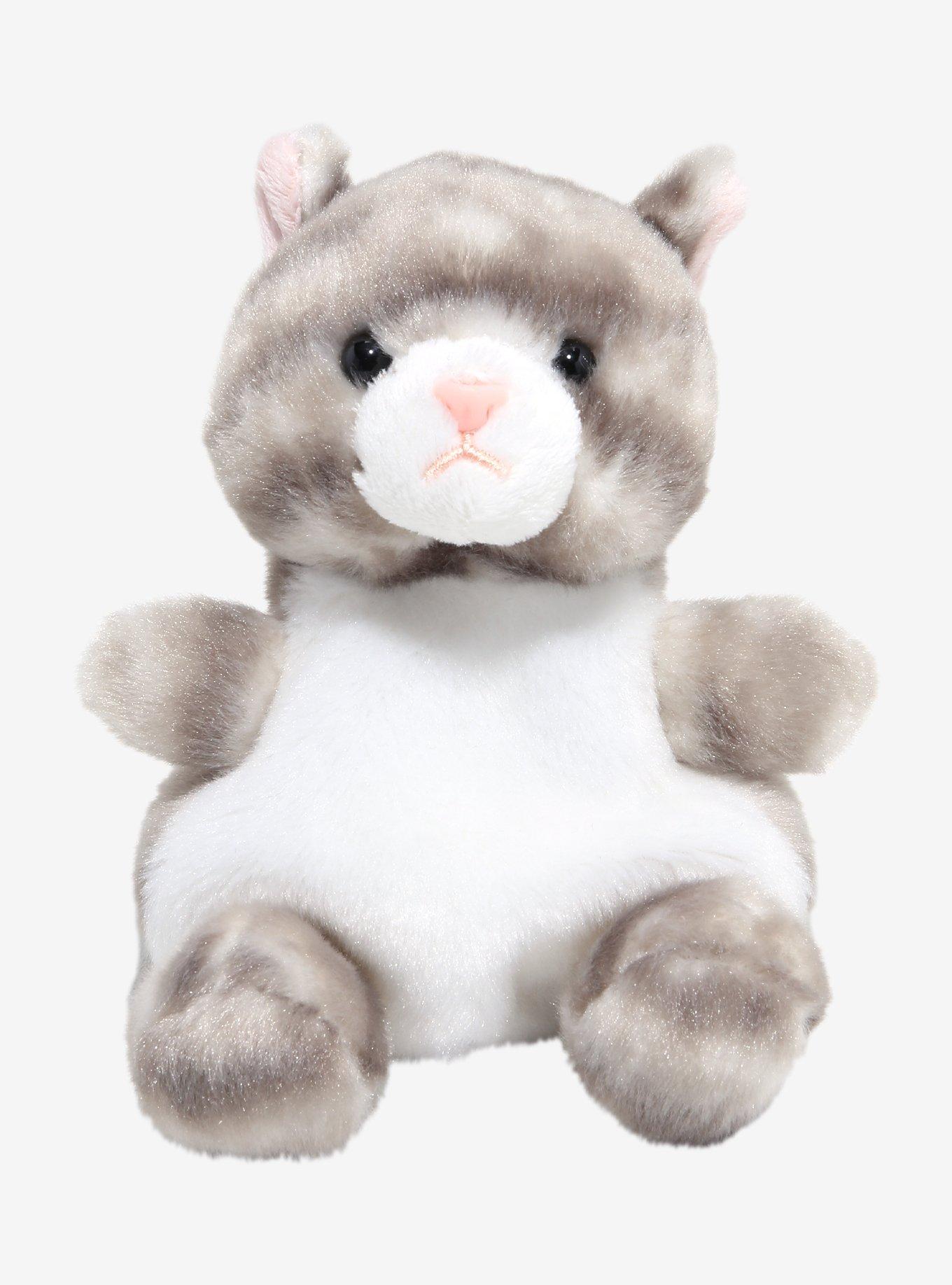Aurora Palm Pals Silver Kitty Plush, , hi-res