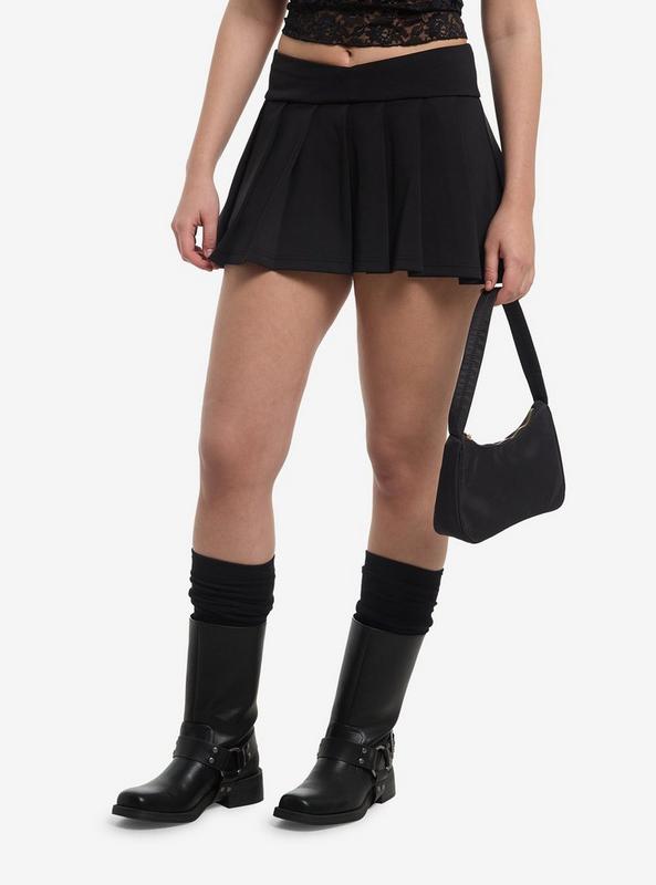 Black Pleated Skort