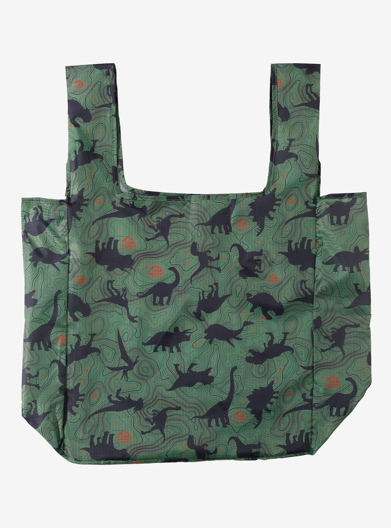 Jurassic Park Dinosaurs Allover Print Reusable Tote &mdash; BoxLunch Exclusive, , hi-res