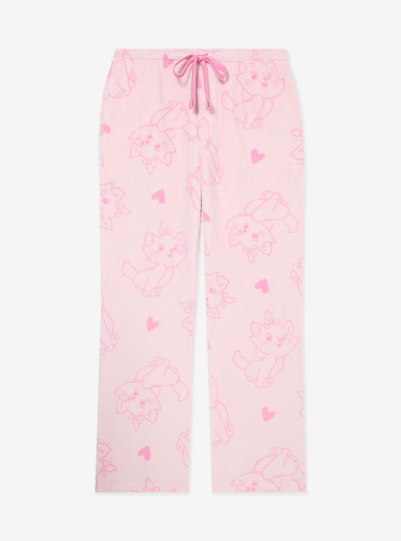 Disney The Aristocats Marie Allover Print Plush Plus Size Sleep Pants - BoxLunch Exclusive, , hi-res