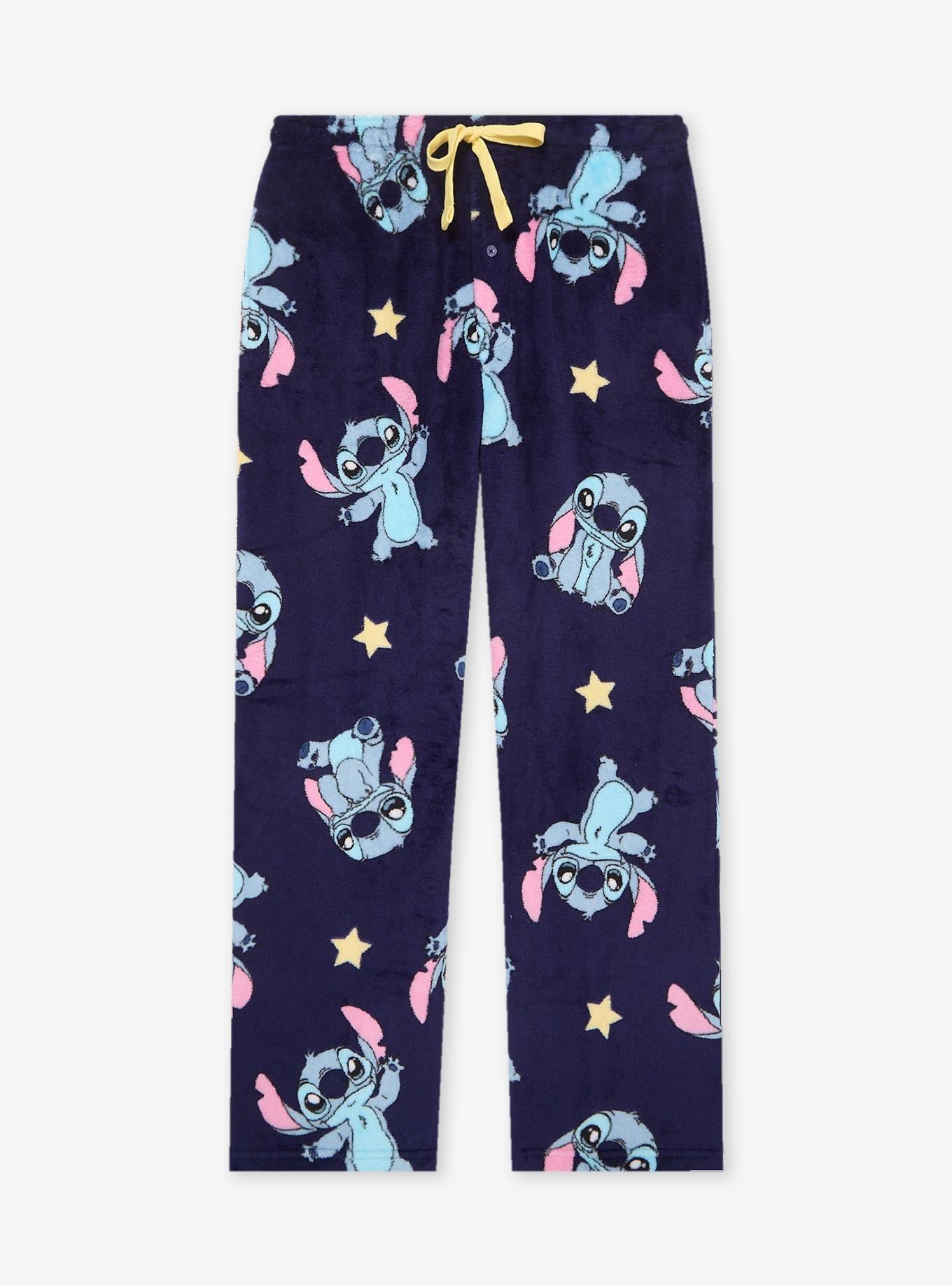 Disney Lilo & Stitch Stars & Stitch Allover Print Plus Size Plush Sleep Pants - BoxLunch Exclusive, , hi-res