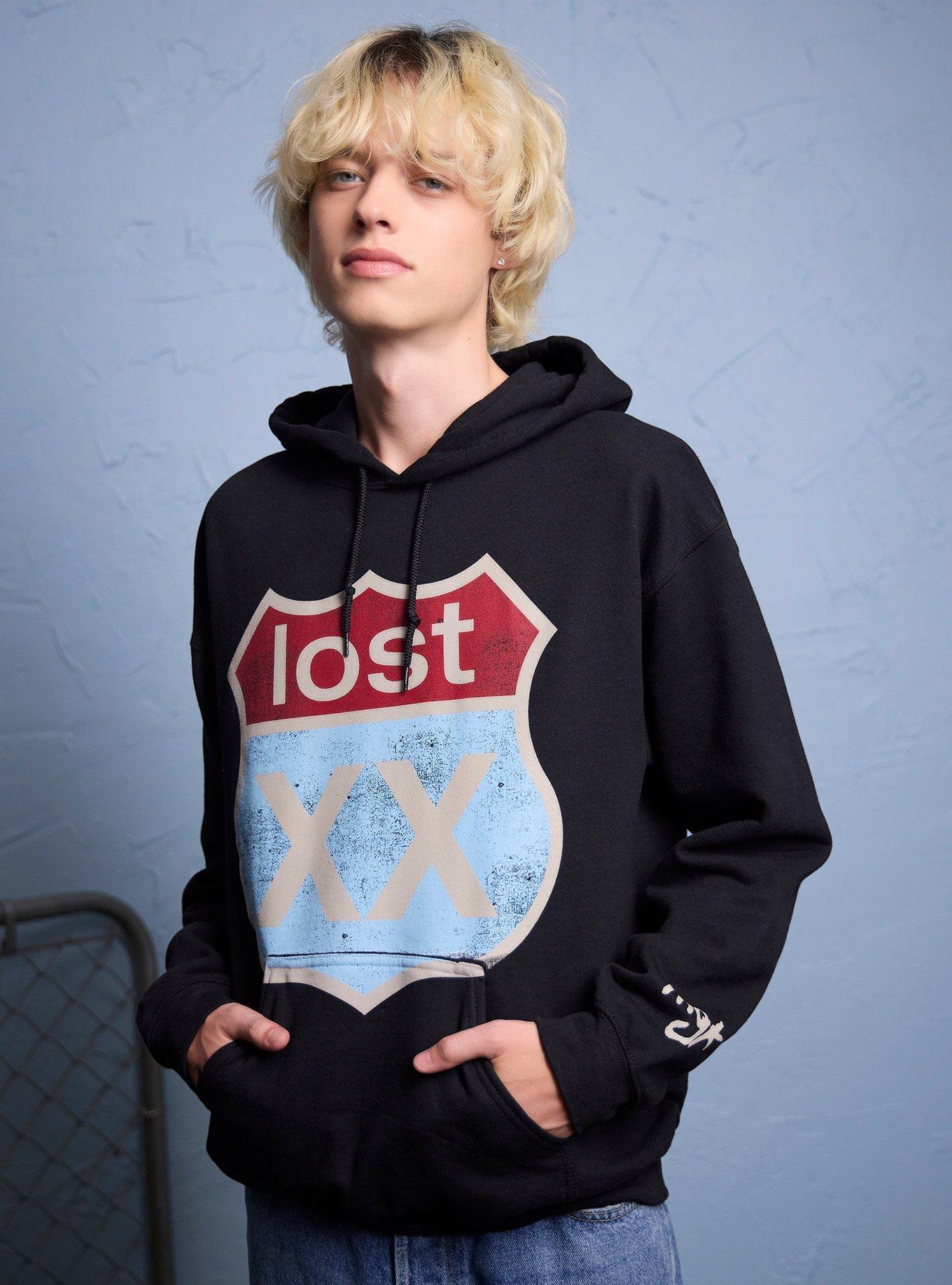 mgk lost americana Highway Sign Hoodie Hot Topic Exclusive, , hi-res