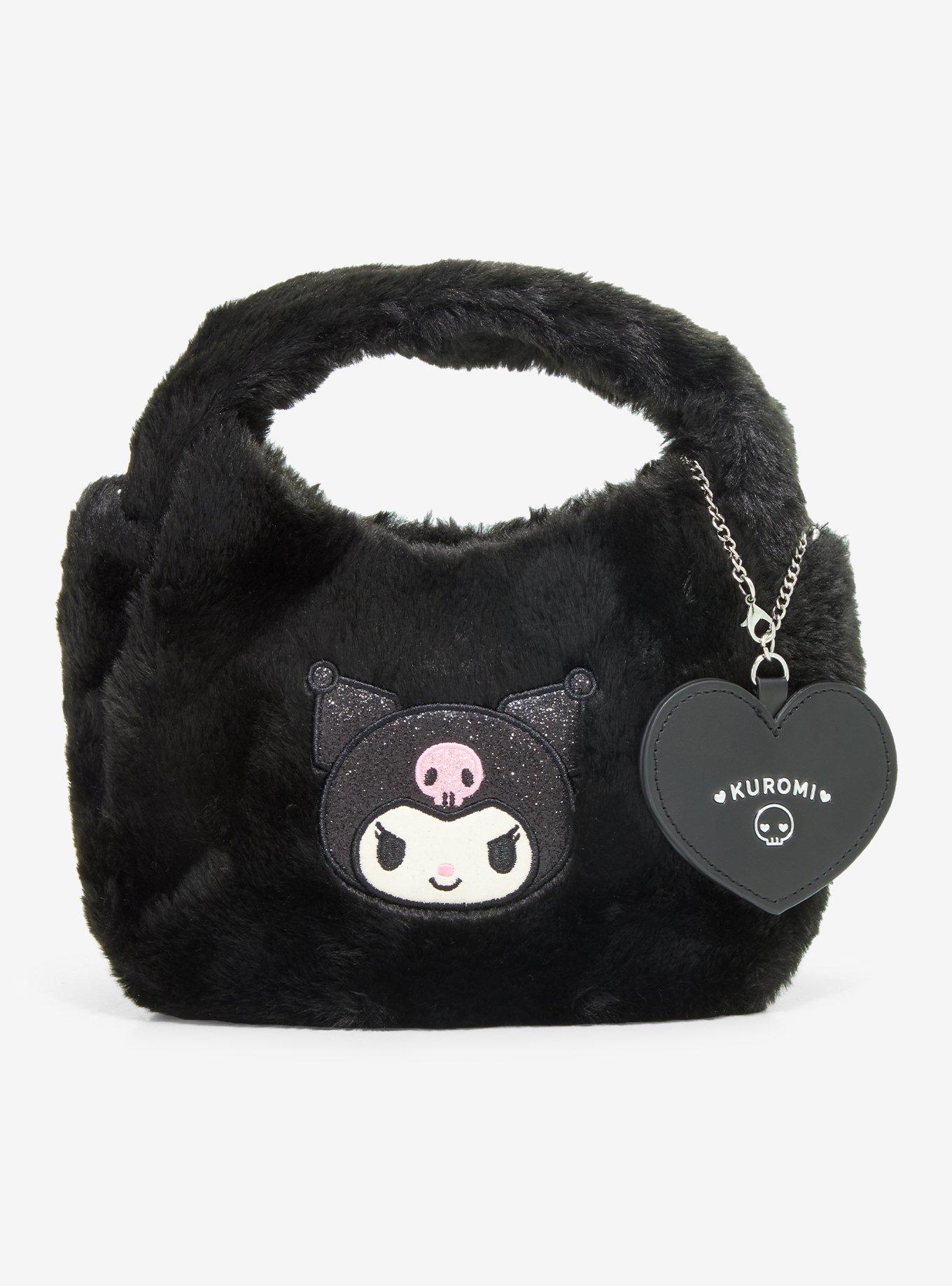 Sanrio Japan Originals Kuromi Fuzzy Wrist Crossbody Bag, , hi-res