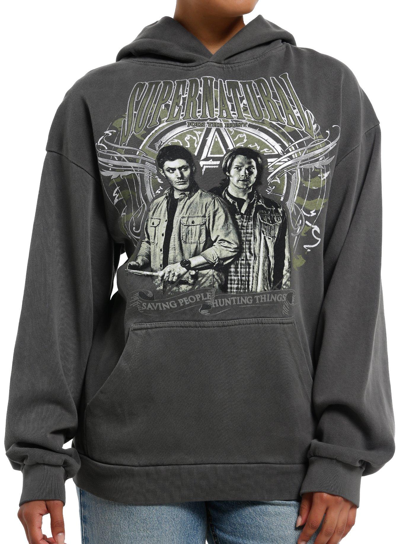 Supernatural Silver Foil Girls Hoodie