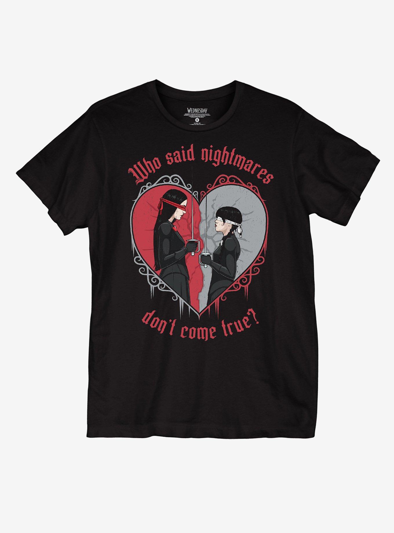 Wednesday Morticia & Wednesday Split Heart Girls T-Shirt, , hi-res