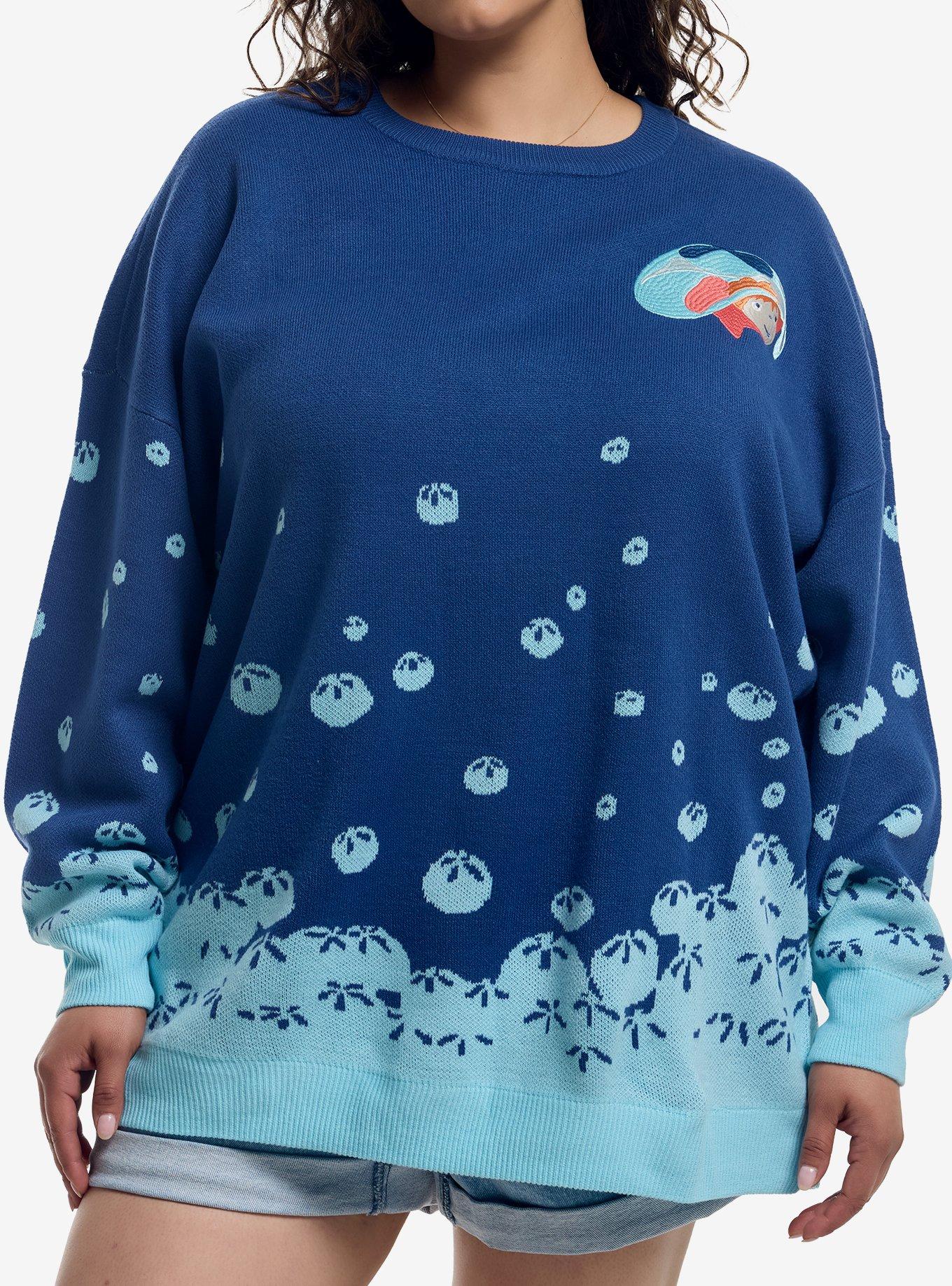 Her Universe Studio Ghibli&reg; Ponyo Bubbles Girls Knit Sweater Plus Size, , hi-res