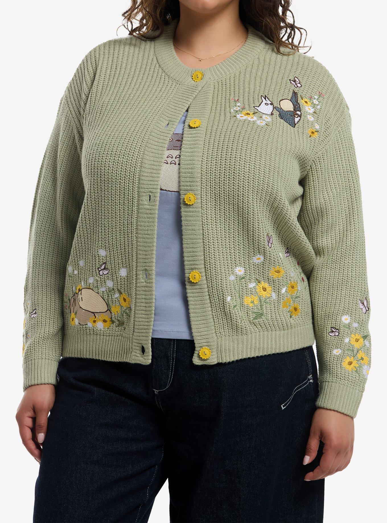 Her Universe Studio Ghibli&reg; My Neighbor Totoro Floral Butterfly Girls Cardigan Plus Size, , hi-res