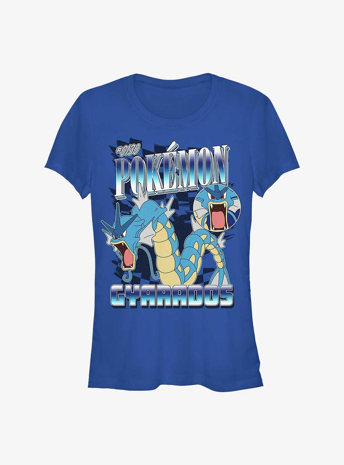 Pokemon Gyarados Check Girls T-Shirt, ROYAL, hi-res