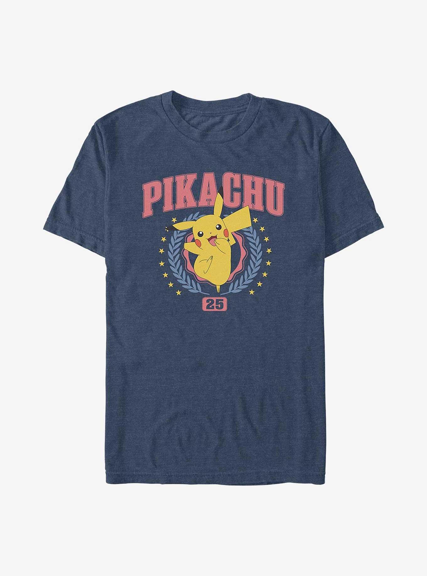 Pokemon Pika Collegiate T-Shirt, NAVY HTR, hi-res