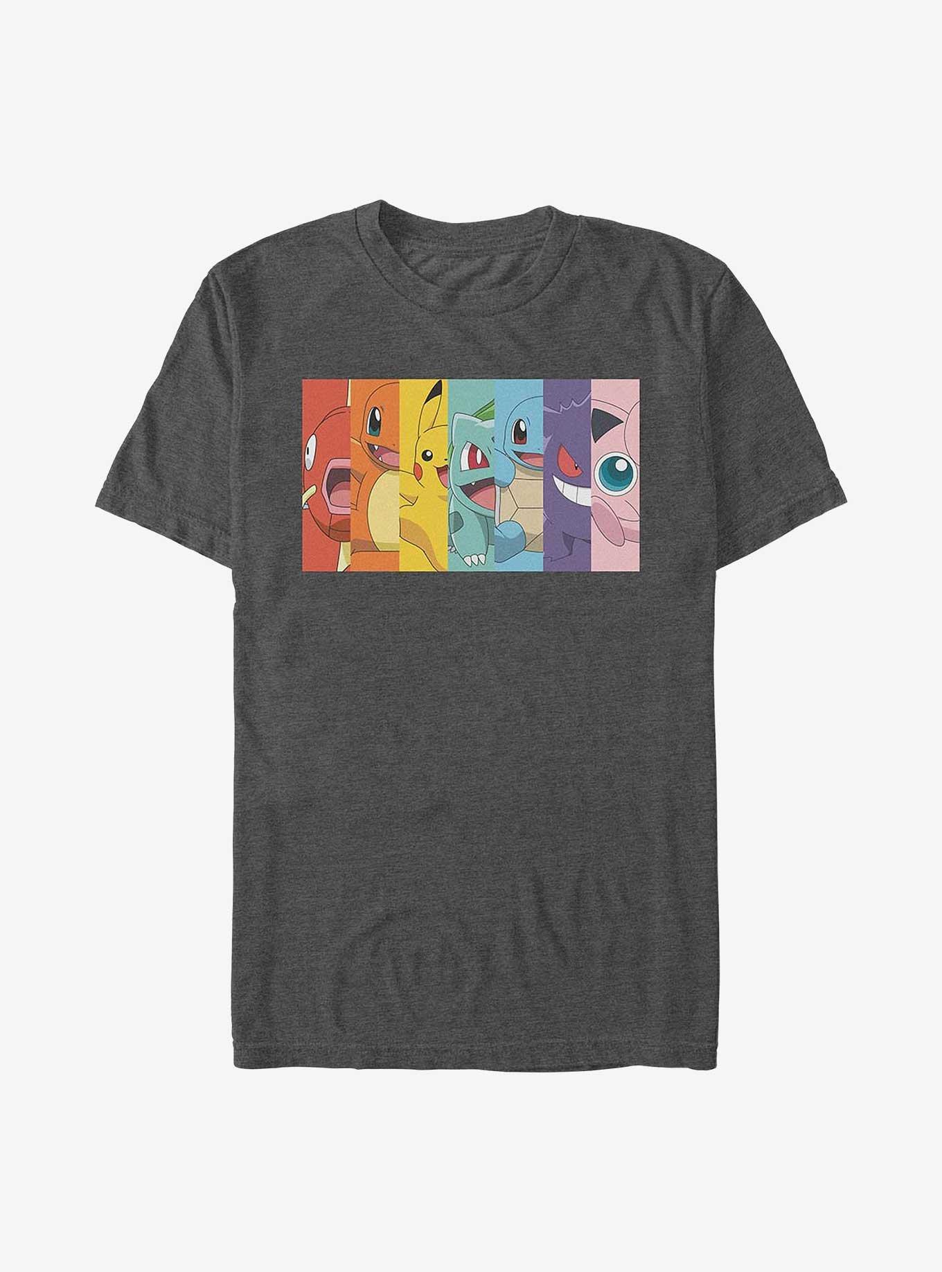Pokemon Poke Rainbow T-Shirt, CHAR HTR, hi-res