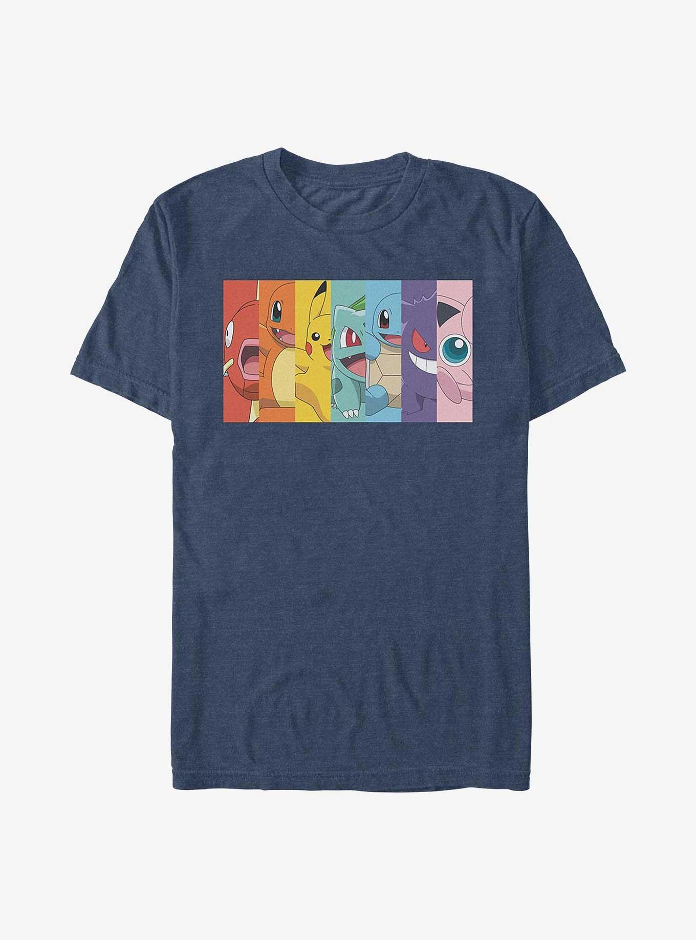 Pokemon Poke Rainbow T-Shirt, NAVY HTR, hi-res