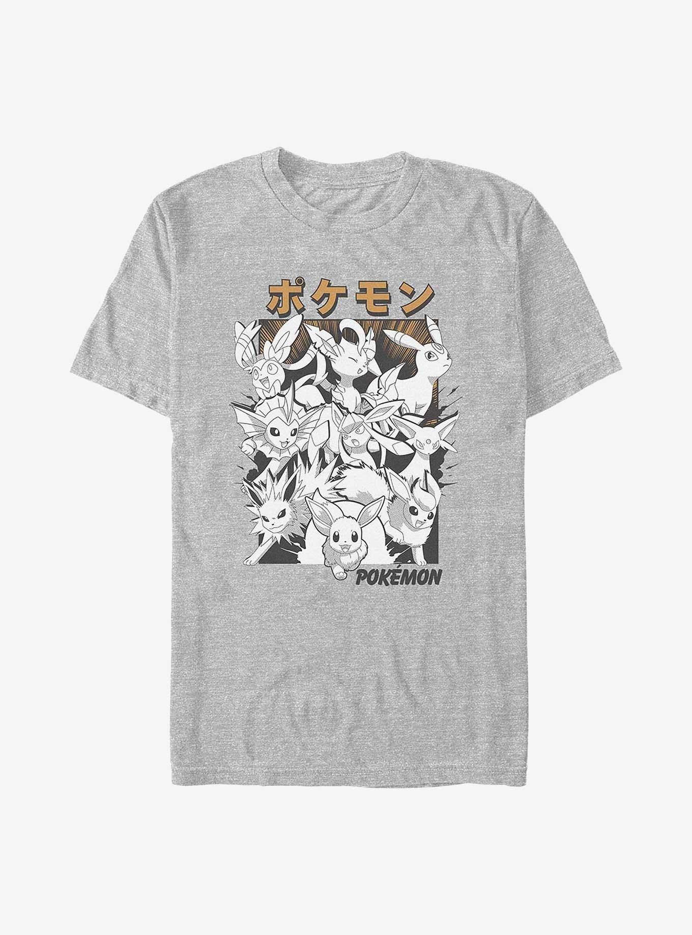 Pokemon Eeeveelutions Poster T-Shirt, ATH HTR, hi-res