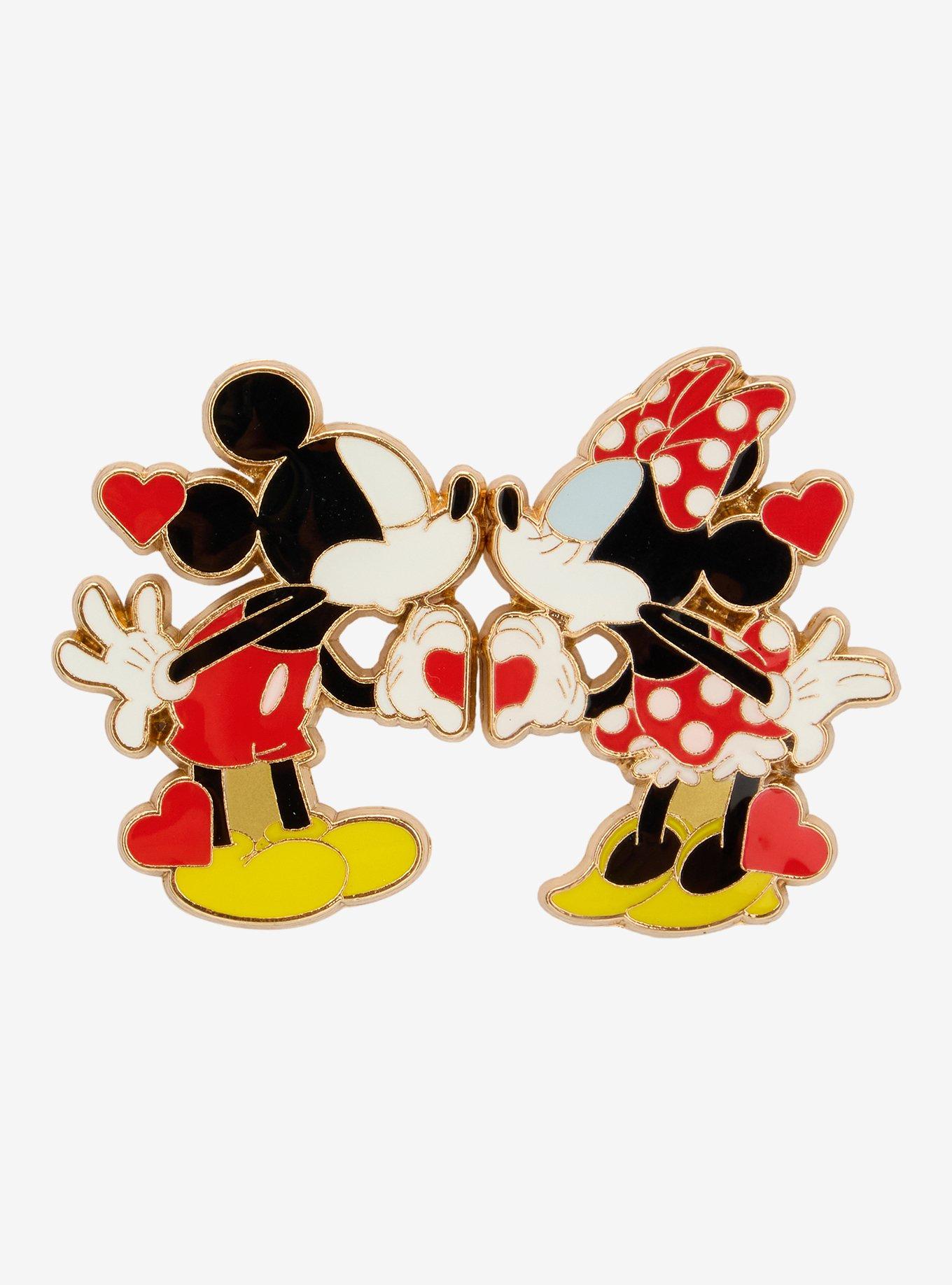 Loungefly Disney Mickey & Minnie Kiss Enamel Pin Set &mdash; BoxLunch Exclusive, , hi-res