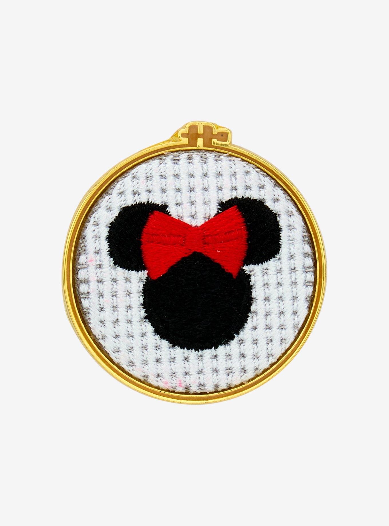 Loungefly Disney Minnie Cross Stitch Enamel Pin &mdash; BoxLunch Exclusive, , hi-res