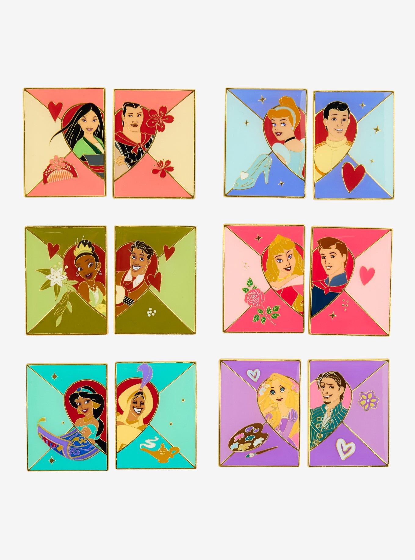 Loungefly Disney Princess Couple Blind Box Enamel Pin Set — BoxLunch Exclusive