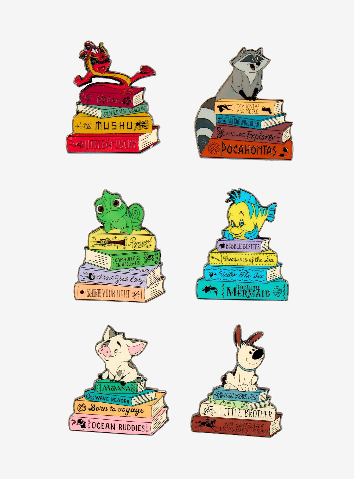 Loungefly Disney Princess Sidekick Book Stack Blind Box Enamel Pin &mdash; BoxLunch Exclusive, , hi-res