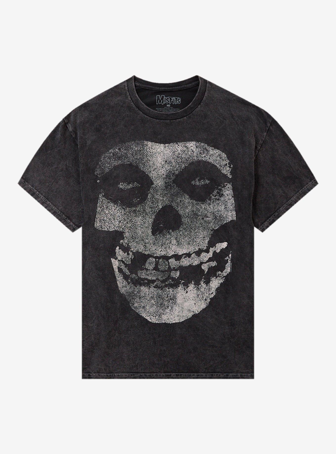 Misfits Fiend Skull Mineral Wash T-Shirt, , hi-res