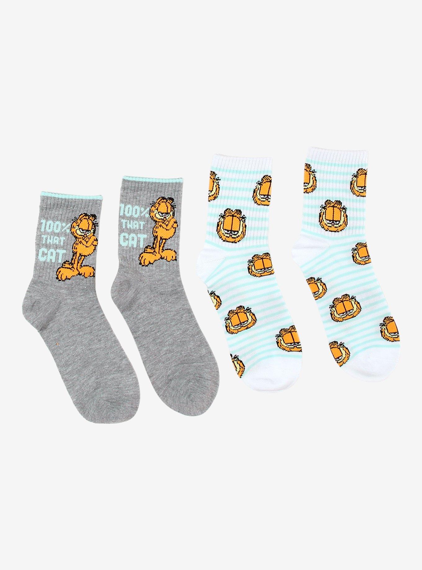 Garfield That Cat Stripe Ankle Socks 2 Pair, , hi-res