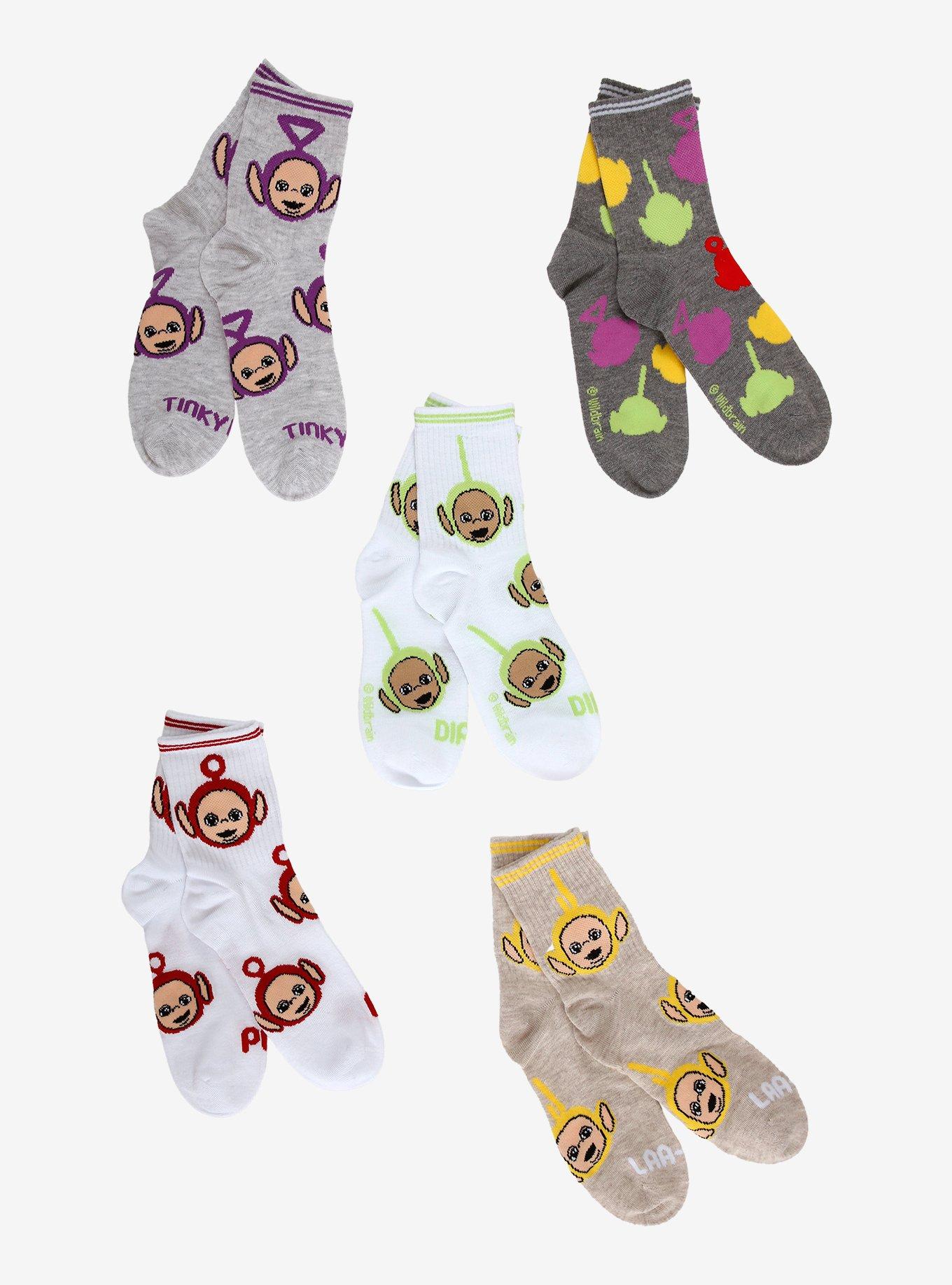 Teletubbies Character Ankle Socks 5 Pair, , hi-res