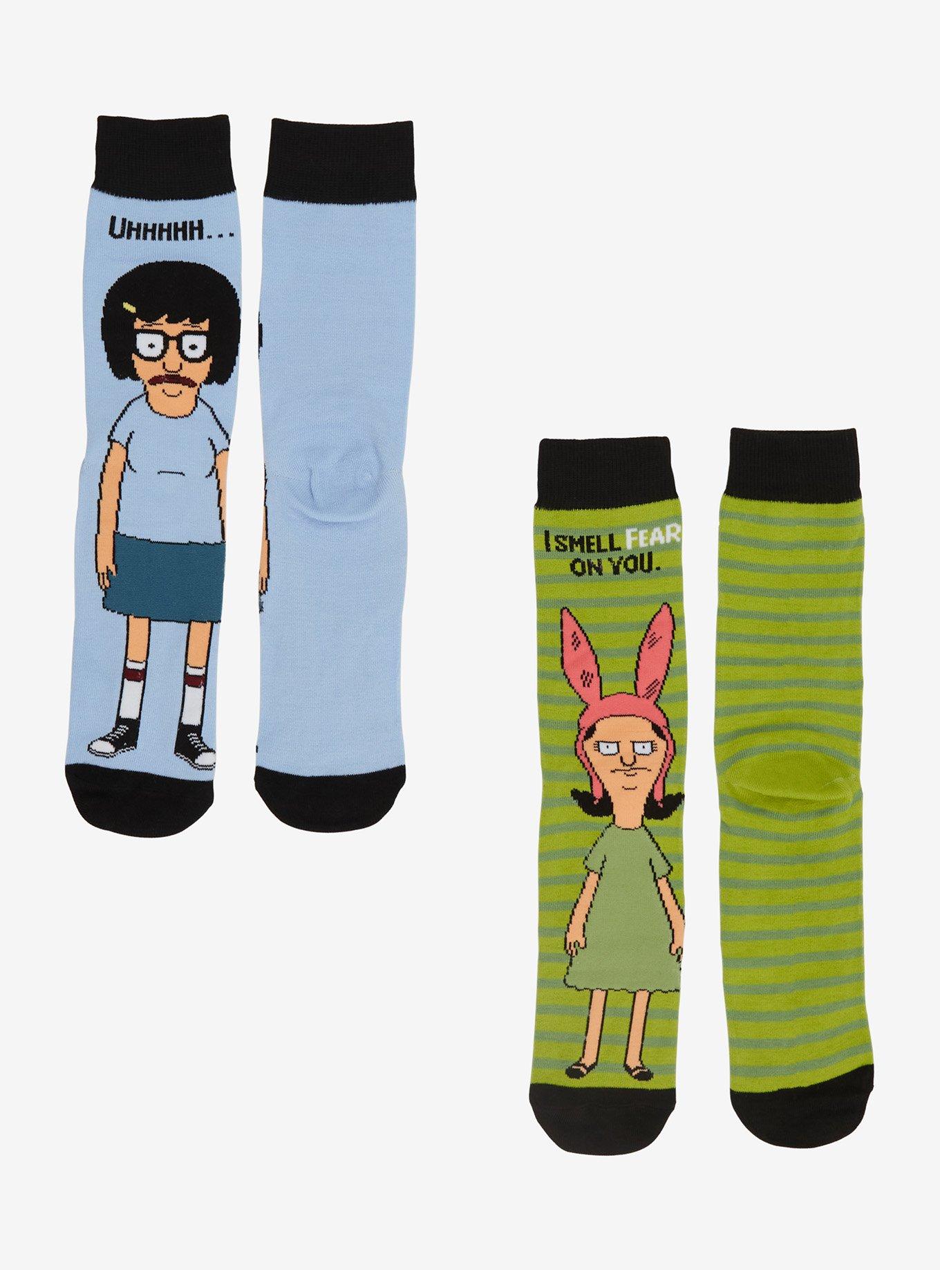 Bob's Burgers Tina & Louise Crew Socks 2 Pack, , hi-res