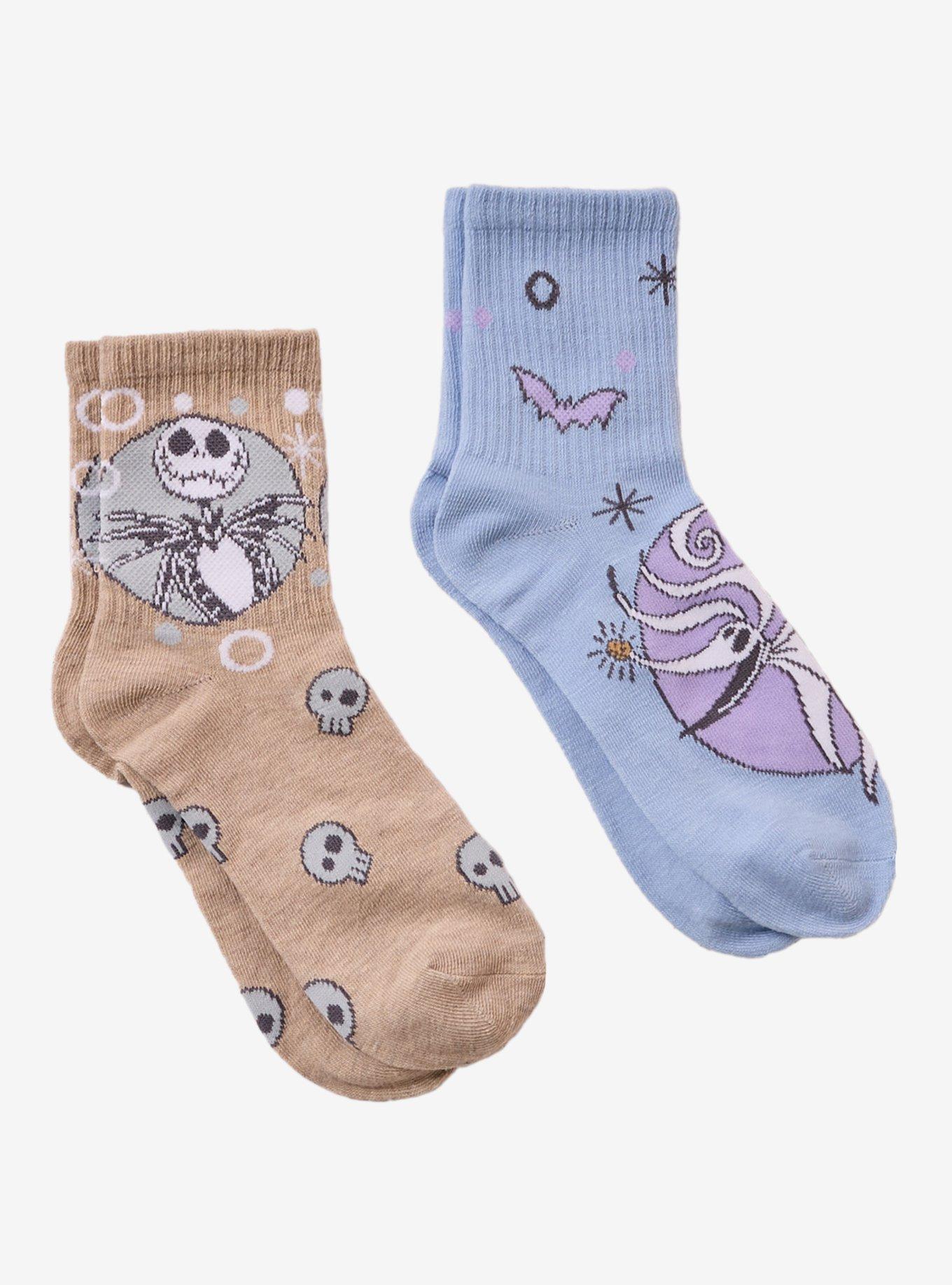 The Nightmare Before Christmas Jack & Zero Crew Socks 2 Pair, , hi-res
