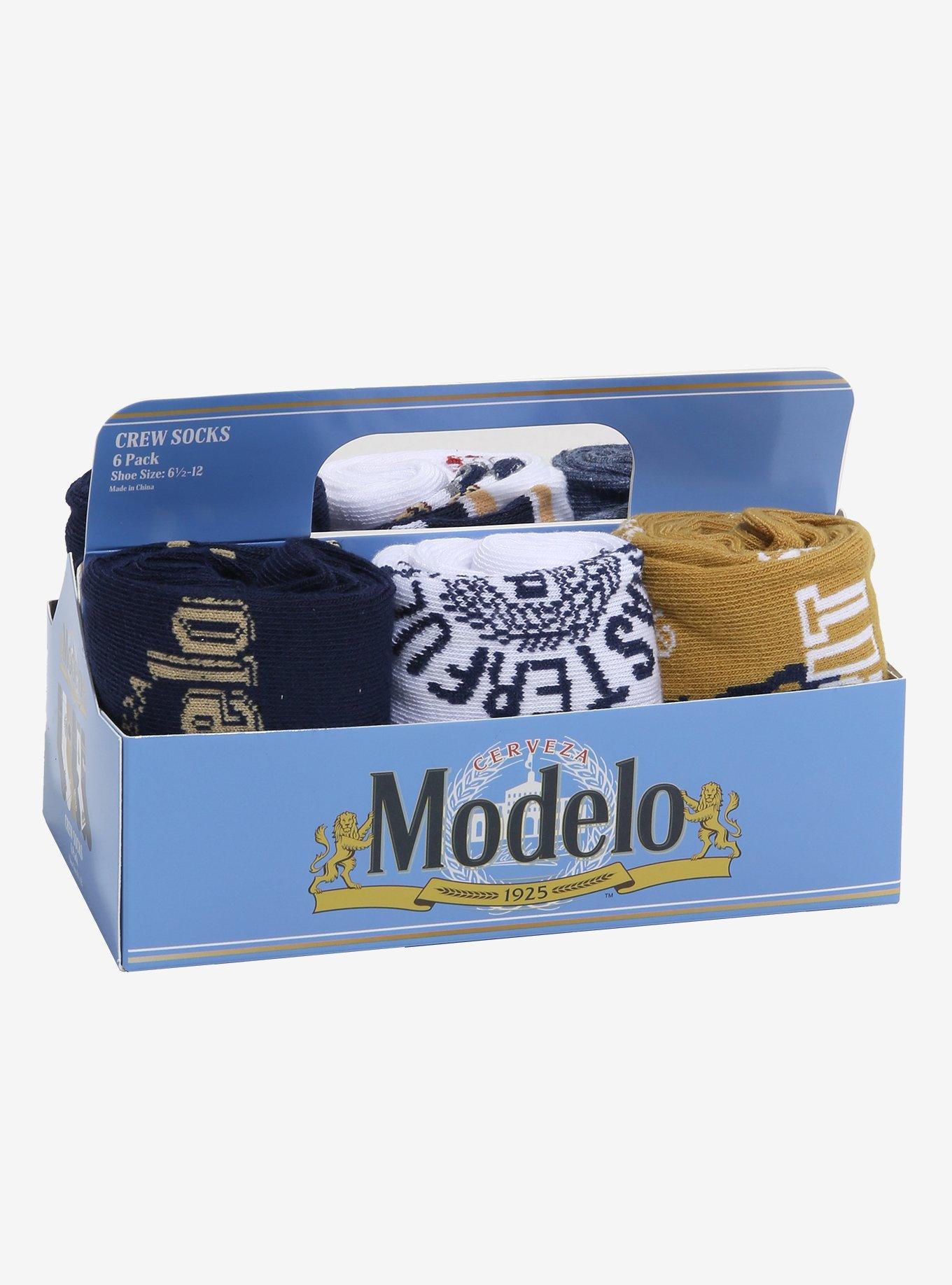 Modelo Logo Boxed Crew Socks 6 Pair, , hi-res