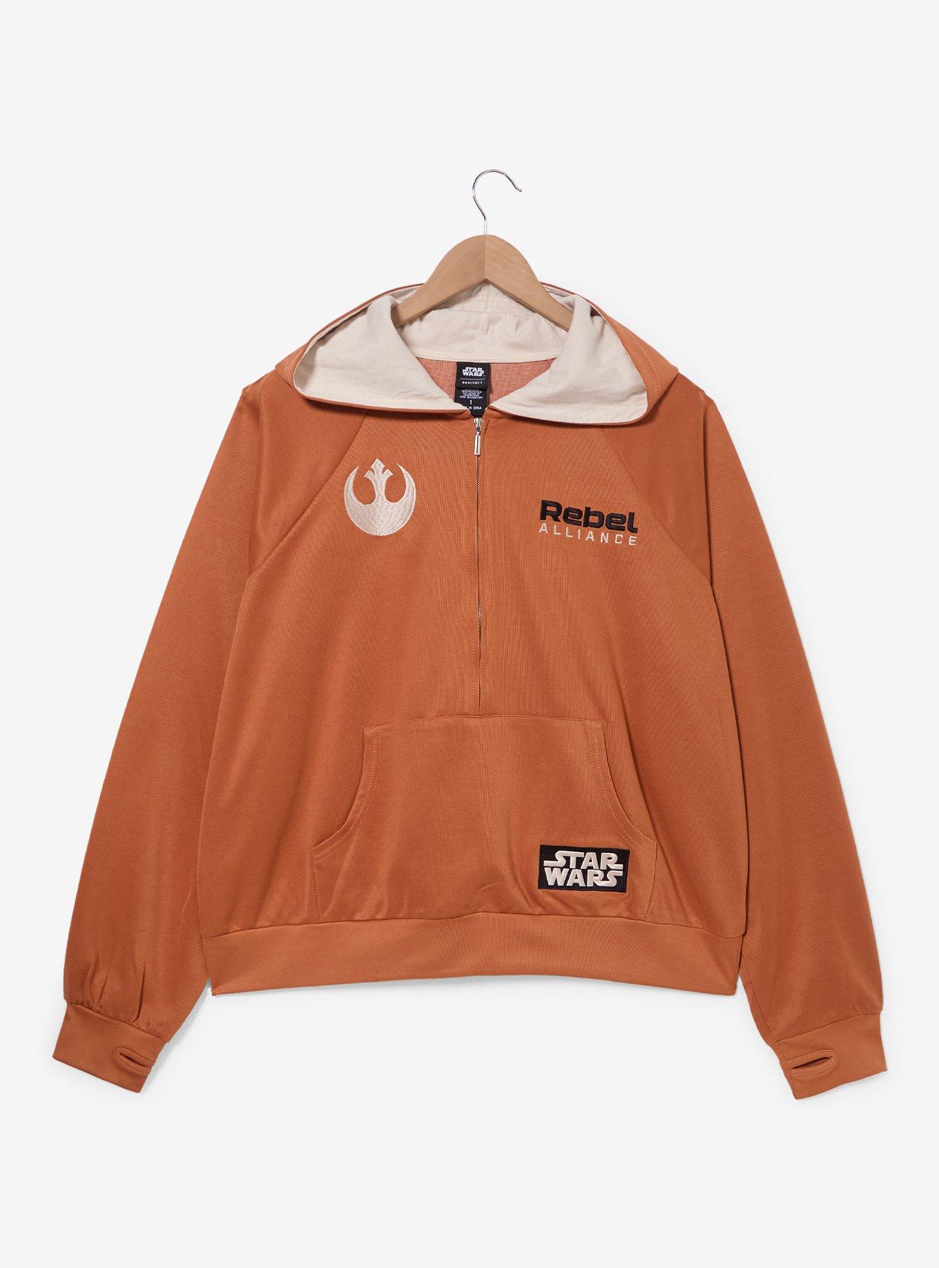 Star Wars Rebel Alliance Active Quarter Zip Hoodie Plus Size, , hi-res