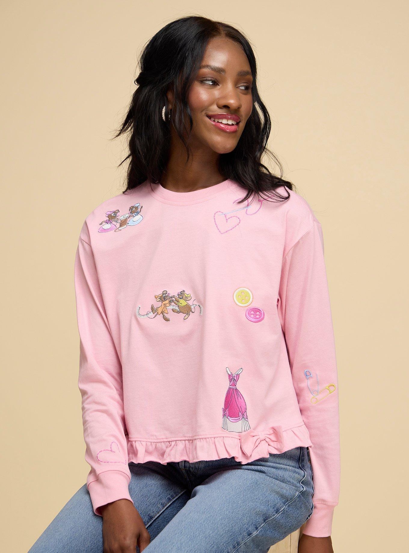 Her Universe Disney Cinderella Characters Ruffle Long-Sleeve T-Shirt Her Universe Exclusive, , hi-res