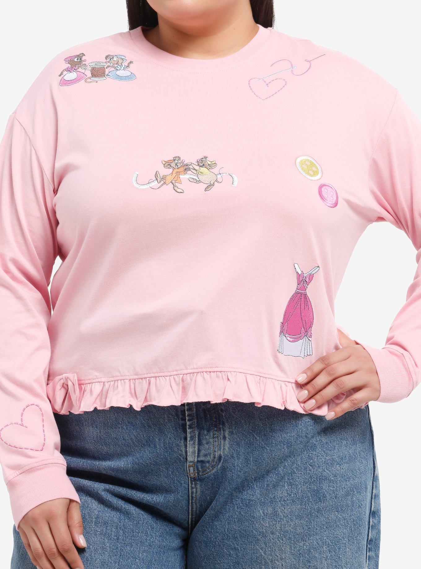 Her Universe Disney Cinderella Characters Ruffle Long-Sleeve T-Shirt Plus Size Her Universe Exclusive, , hi-res