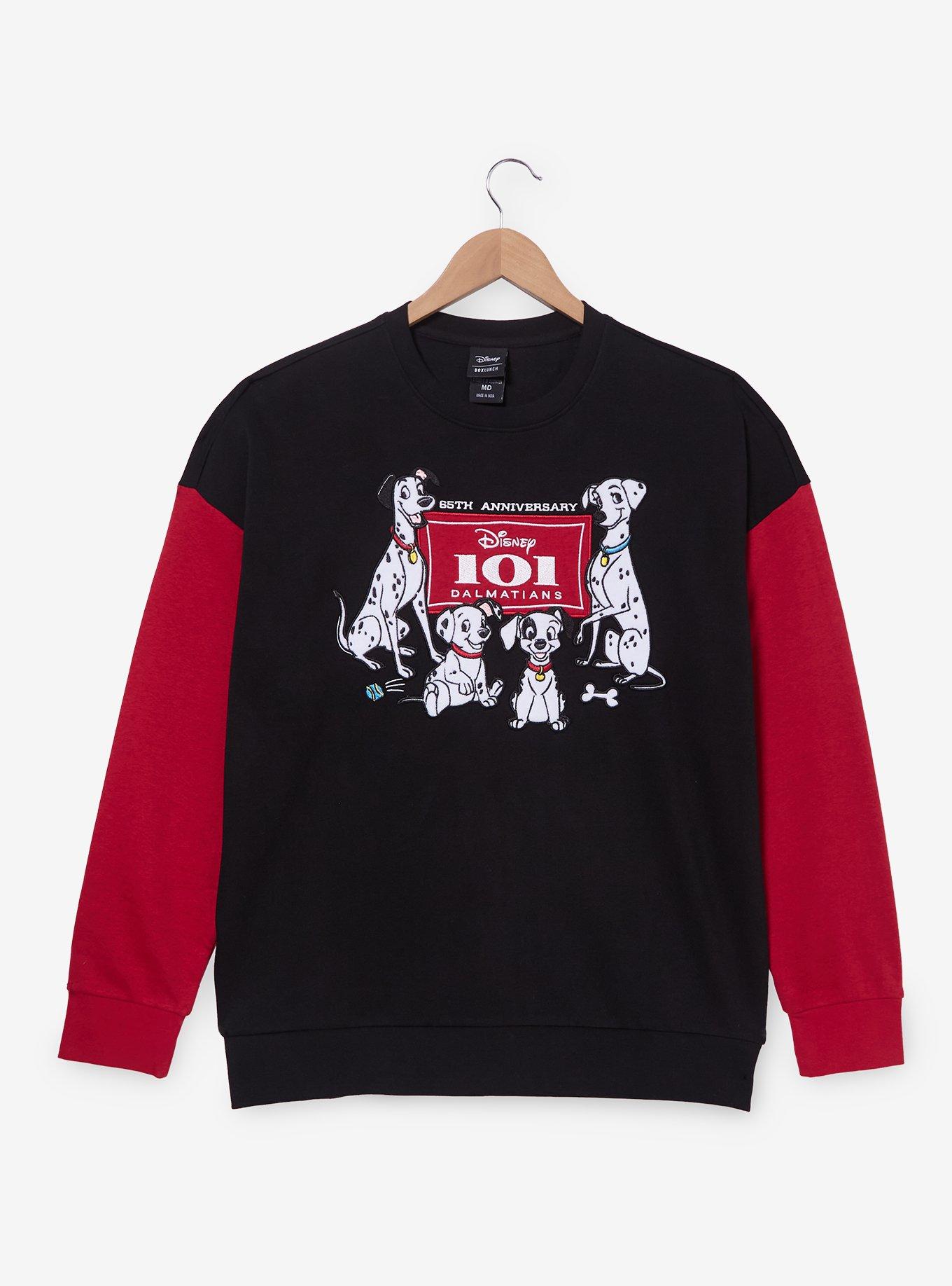 Disney 101 Dalmatians Logo Color-Block Crewneck Sweater, , hi-res
