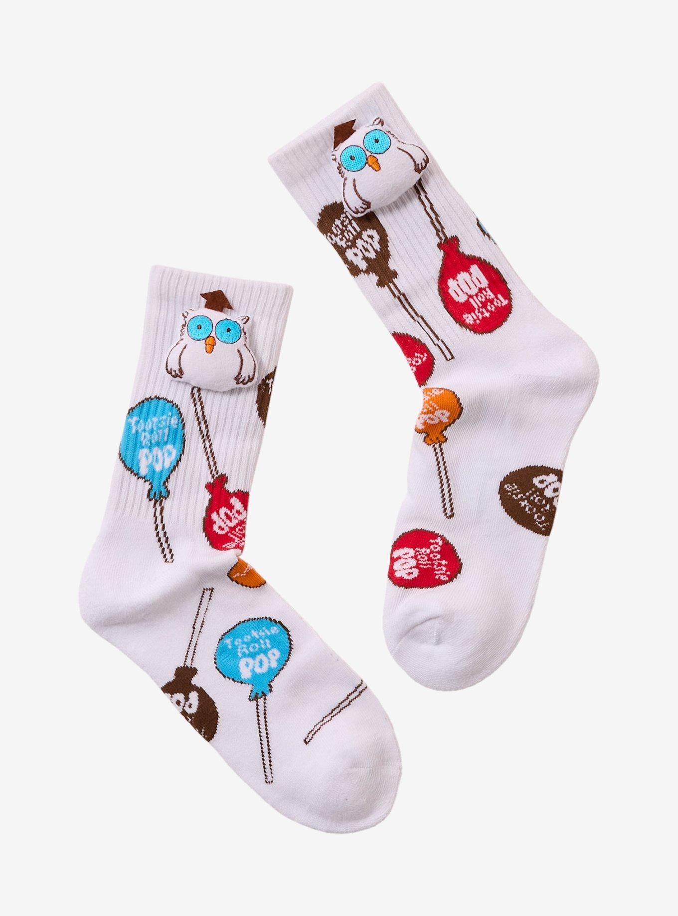 Tootsie Roll Pop Owl Crew Socks, , hi-res