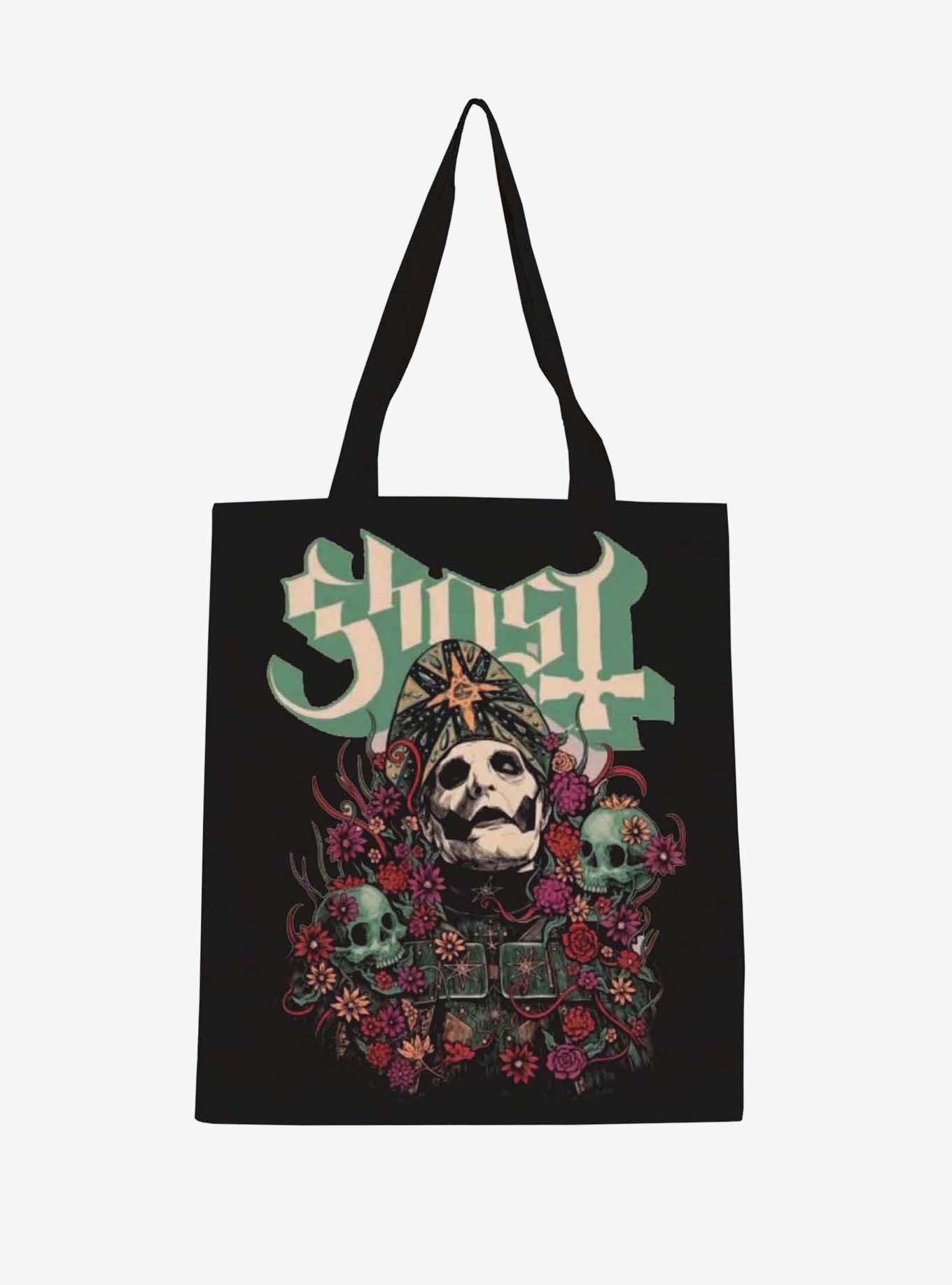 Ghost Papa Flowers & Skulls Tote Bag, , hi-res