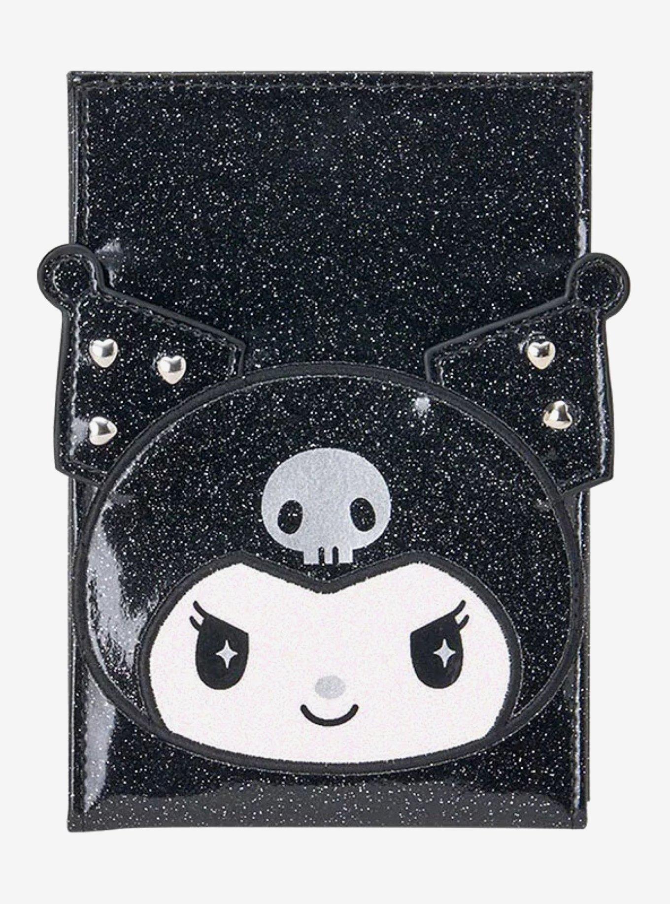 Kuromi Heart Gem Glitter Folding Mirror, , hi-res