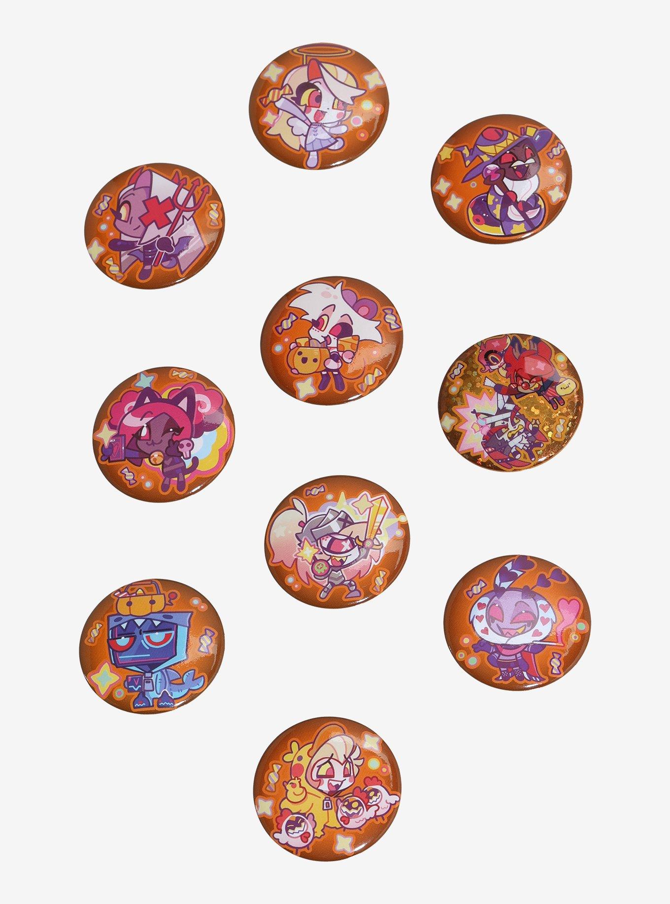 Hazbin Hotel Chibi Halloween Blind Bag Mini Buttons, , hi-res